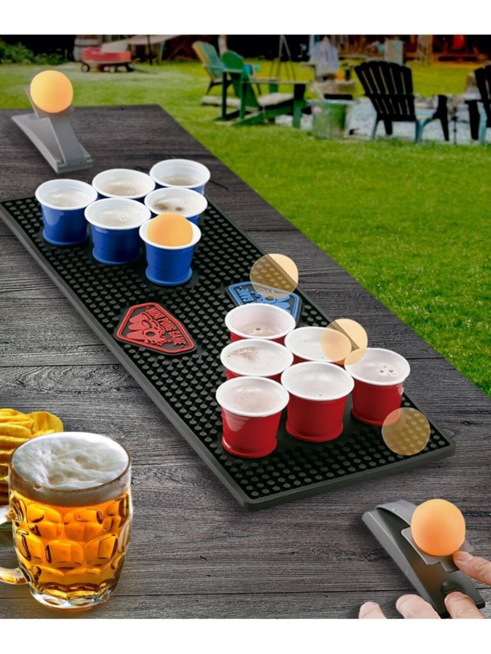 Adventure Bar Mat Beer Pong 18 Piece Set Happy Hour Multicolor Size OS NWB